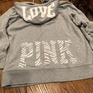 PINK Victoria Secret Zip Up Hoodie sz L